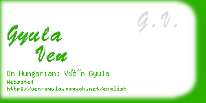 gyula ven business card